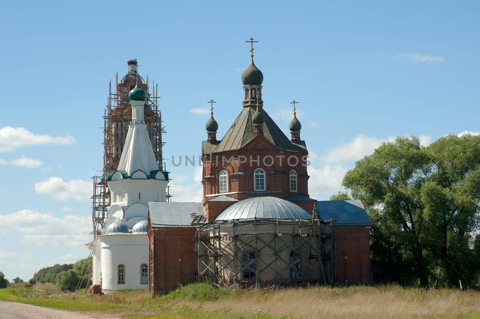 Nikitskaya church with belltower in Elizarovo. Pereslavl region. Russia