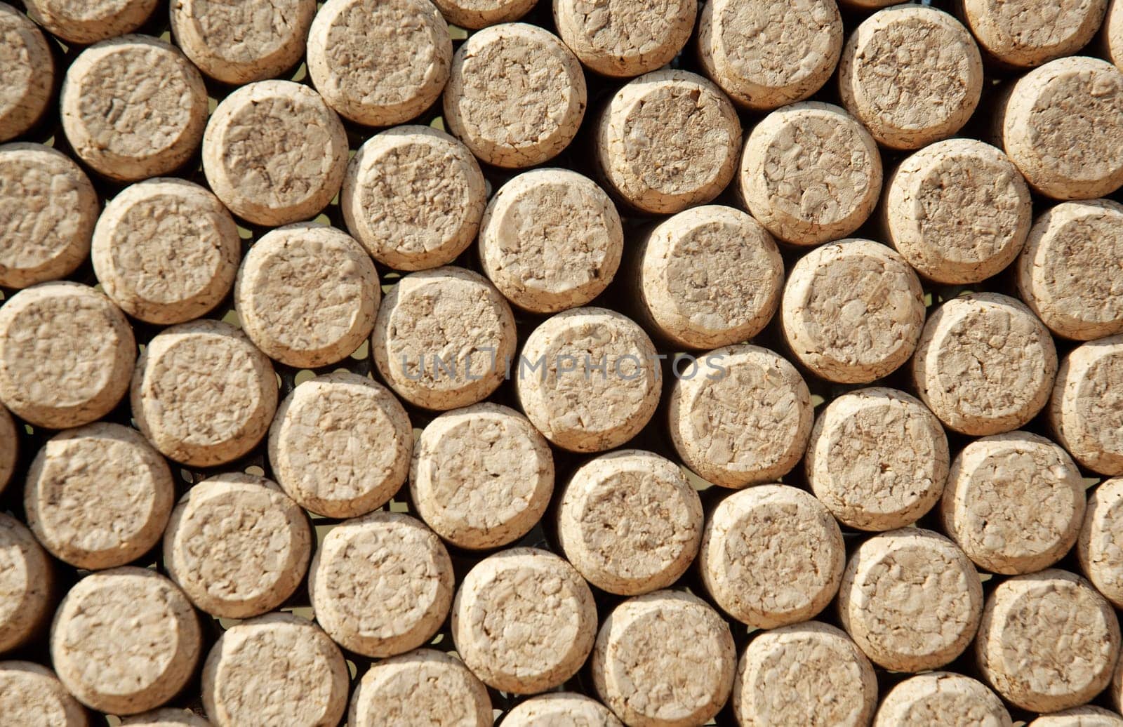 Background pattern of wine bottles corks