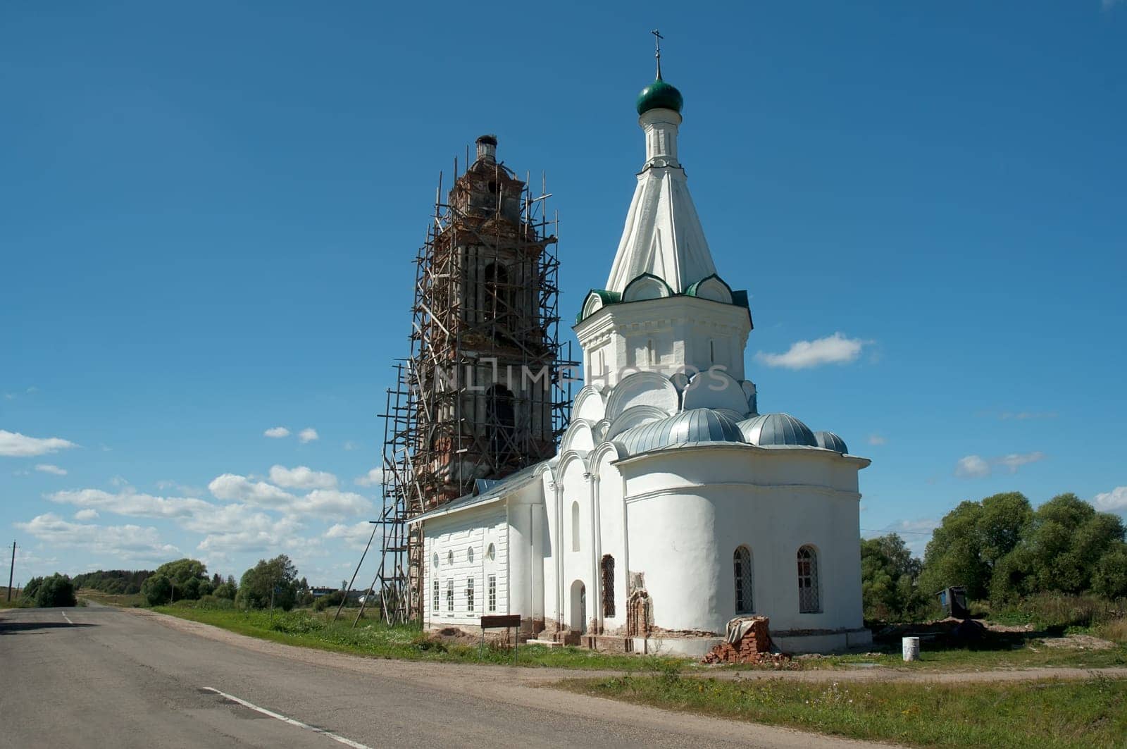 Nikitskaya church with belltower in Elizarovo. Pereslavl region. Russia