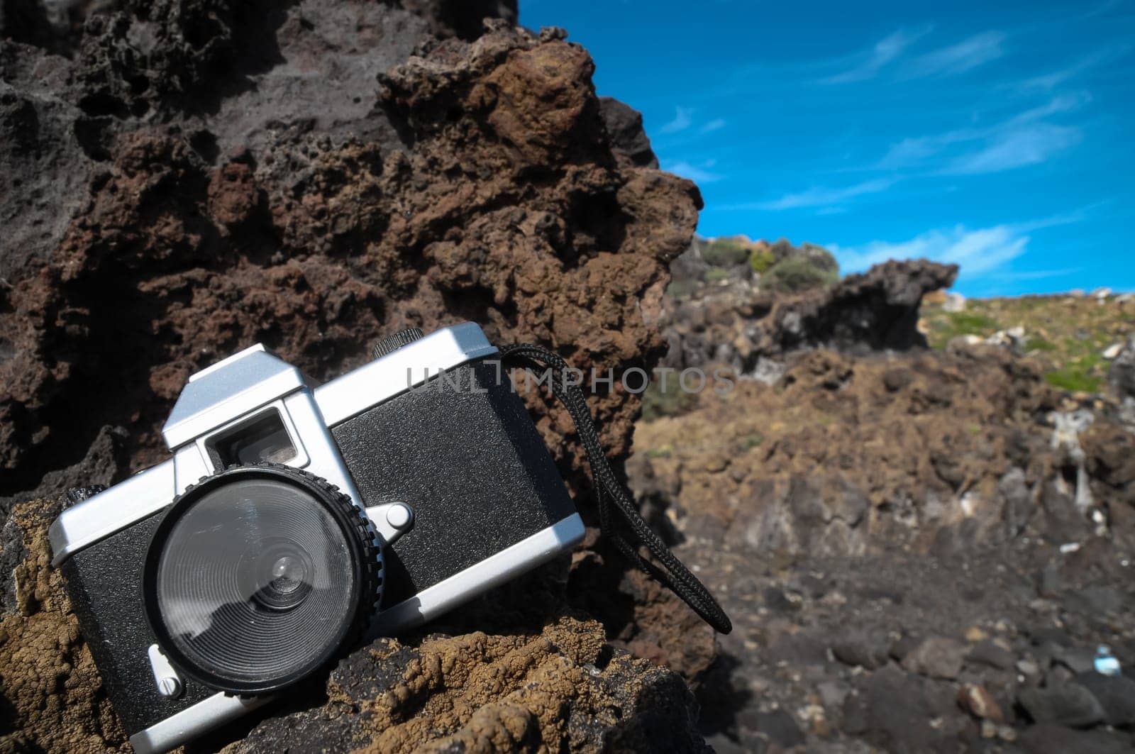 Photography Concept Classic Vintage 35mm Gray Plastic Camera