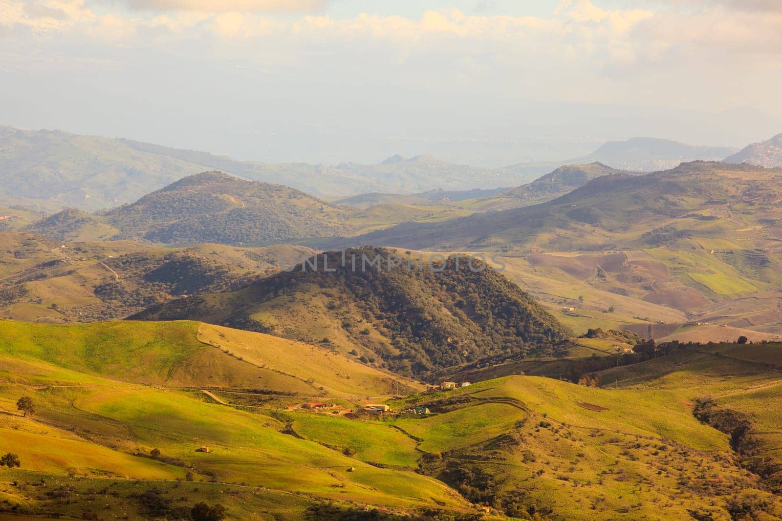 View of Enna countryside from Altesina mountain