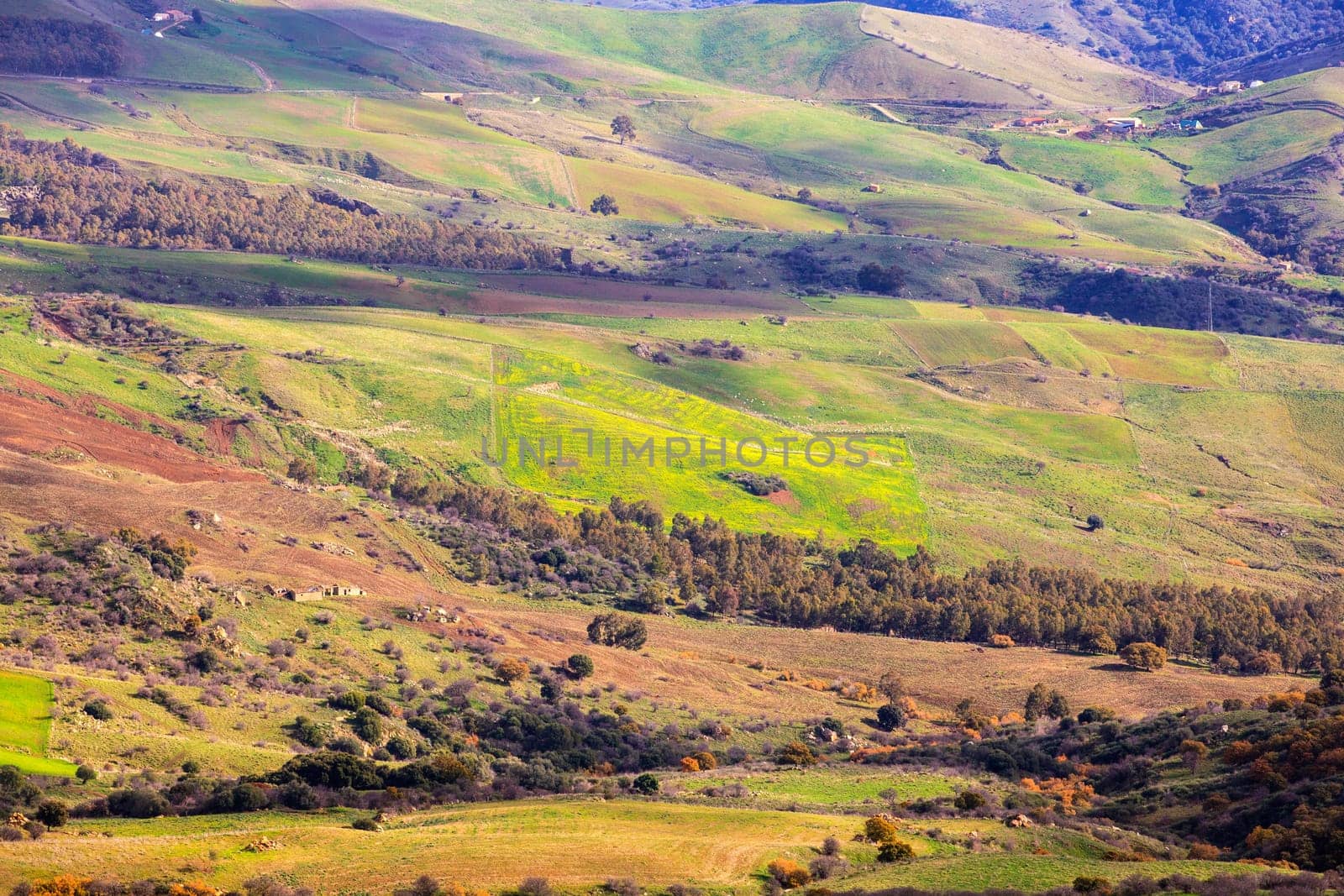 View of Enna countryside from Altesina mountain