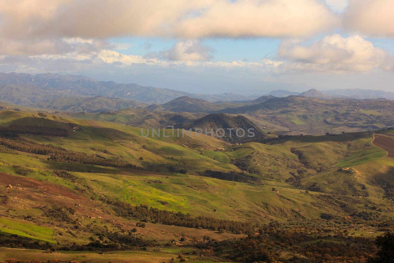 View of Enna countryside from Altesina mountain