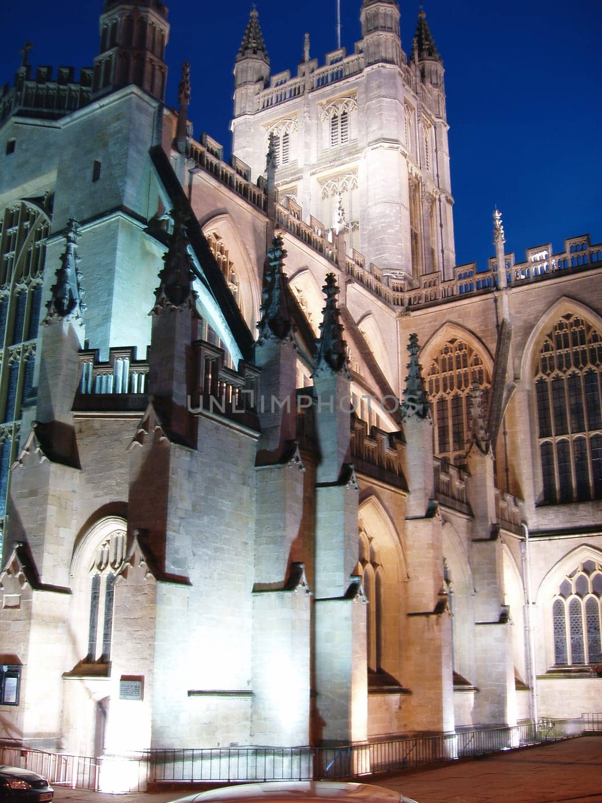 Cathedral in Bath at night