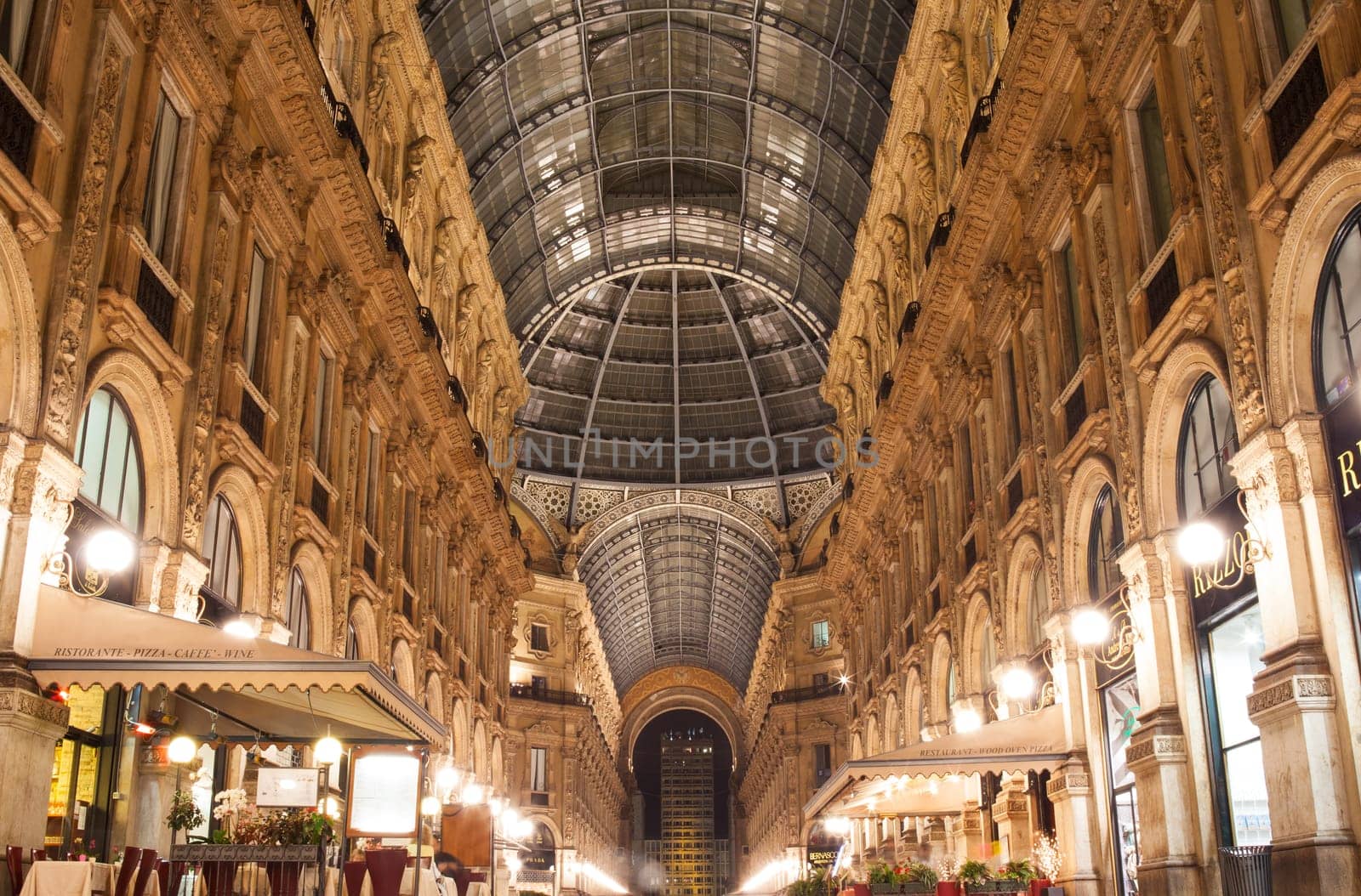 View of Gallery Vittorio Emanuele II in Milan, Italy