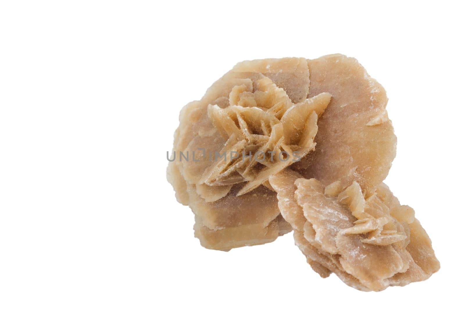 Desert rose stone isolated on the white background