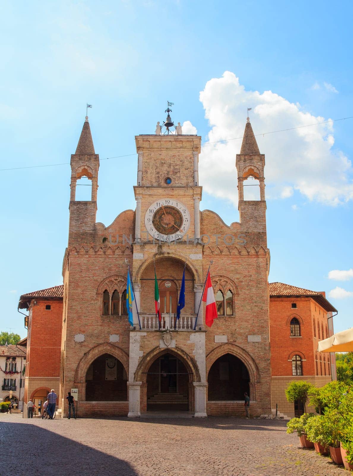 View of the Loggia comunale, town hall in Pordenone