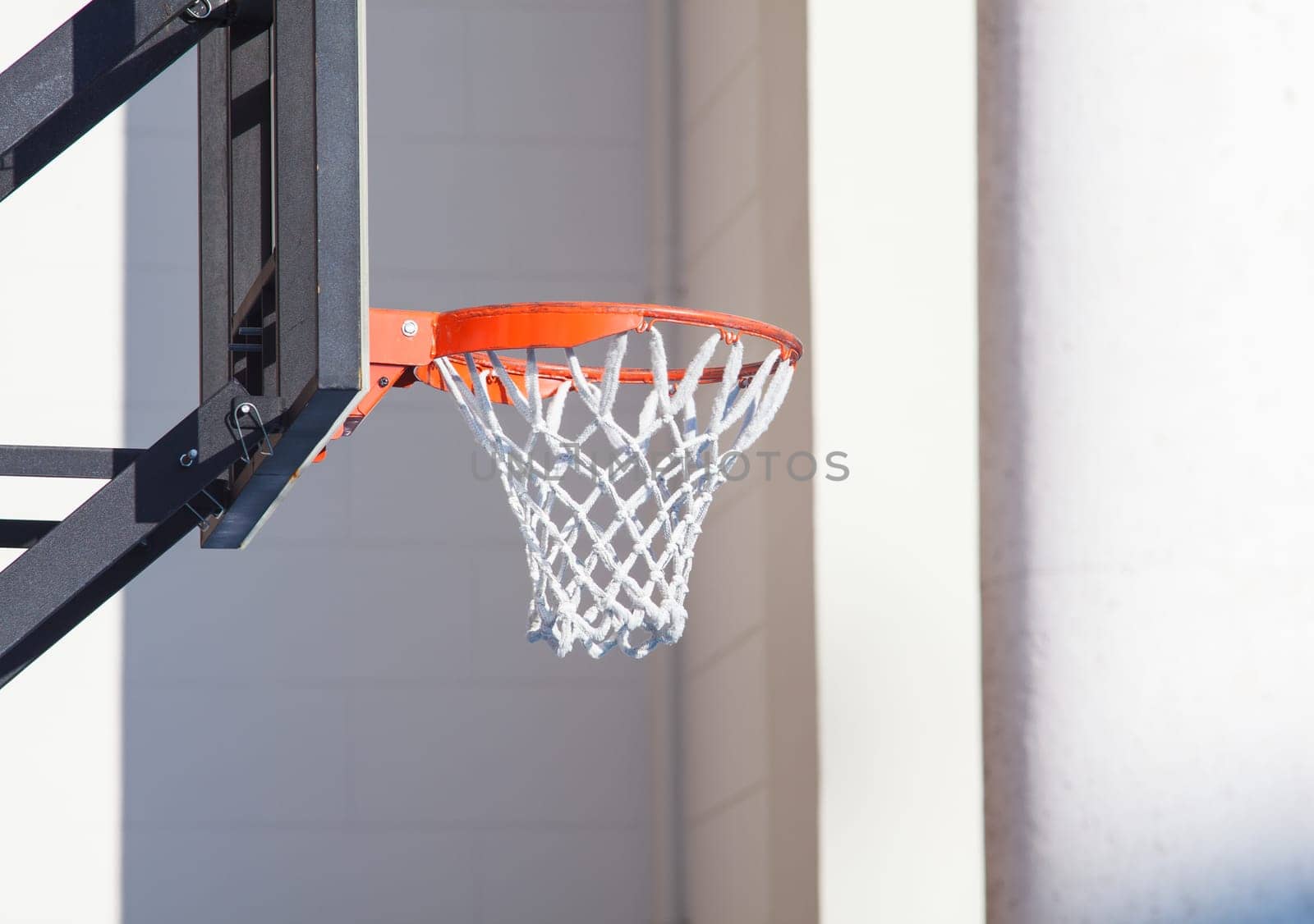 View of basket hoop in Trieste, Italy