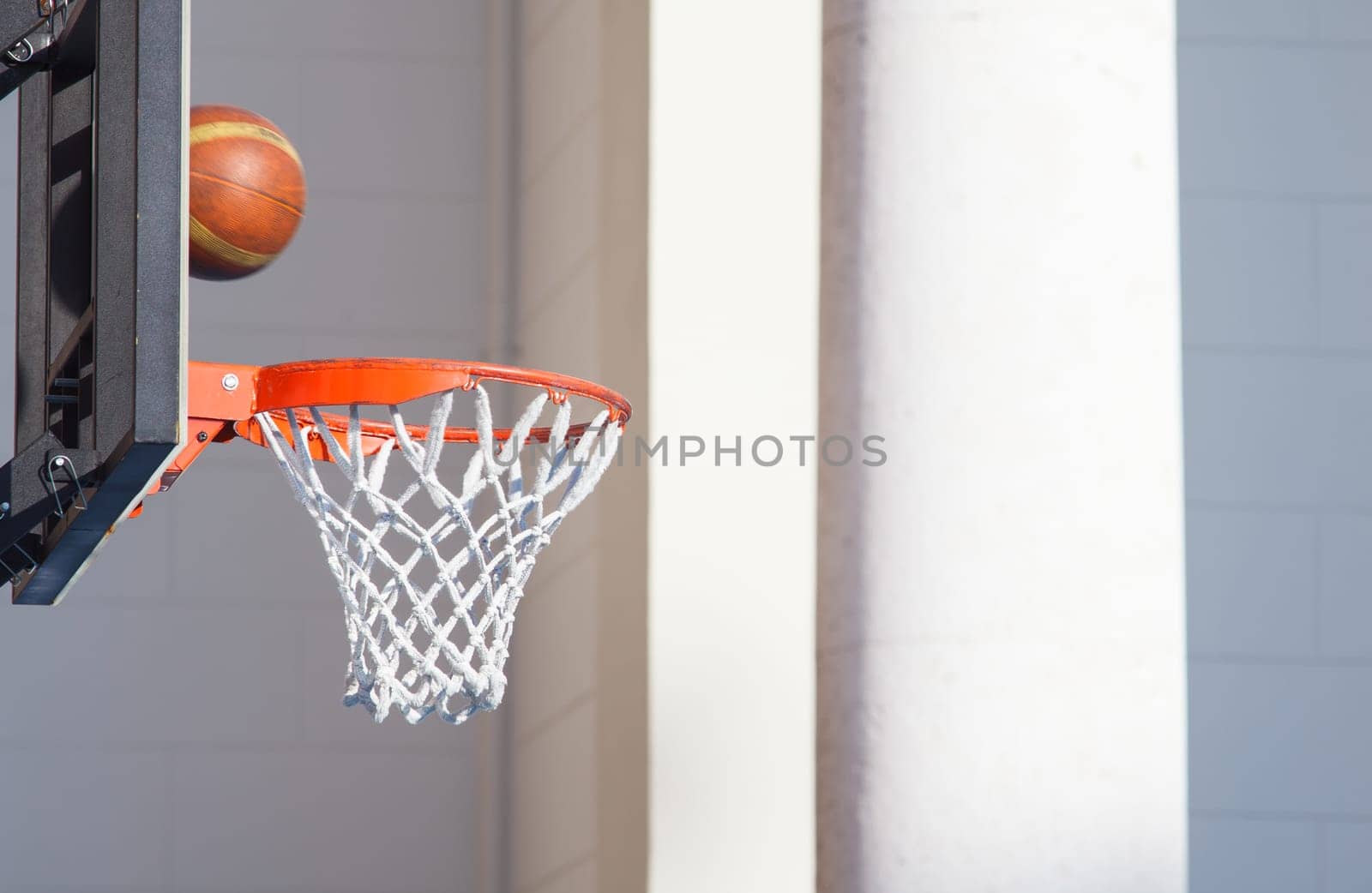 View of basket hoop in Trieste, Italy