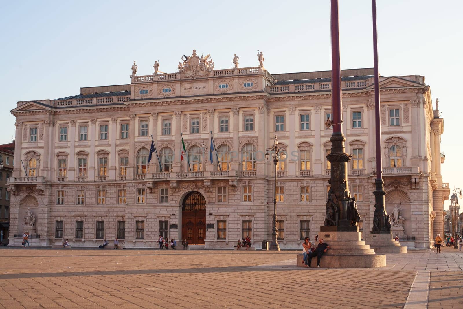 View of porch in Piazza Unità d'Italia, Trieste