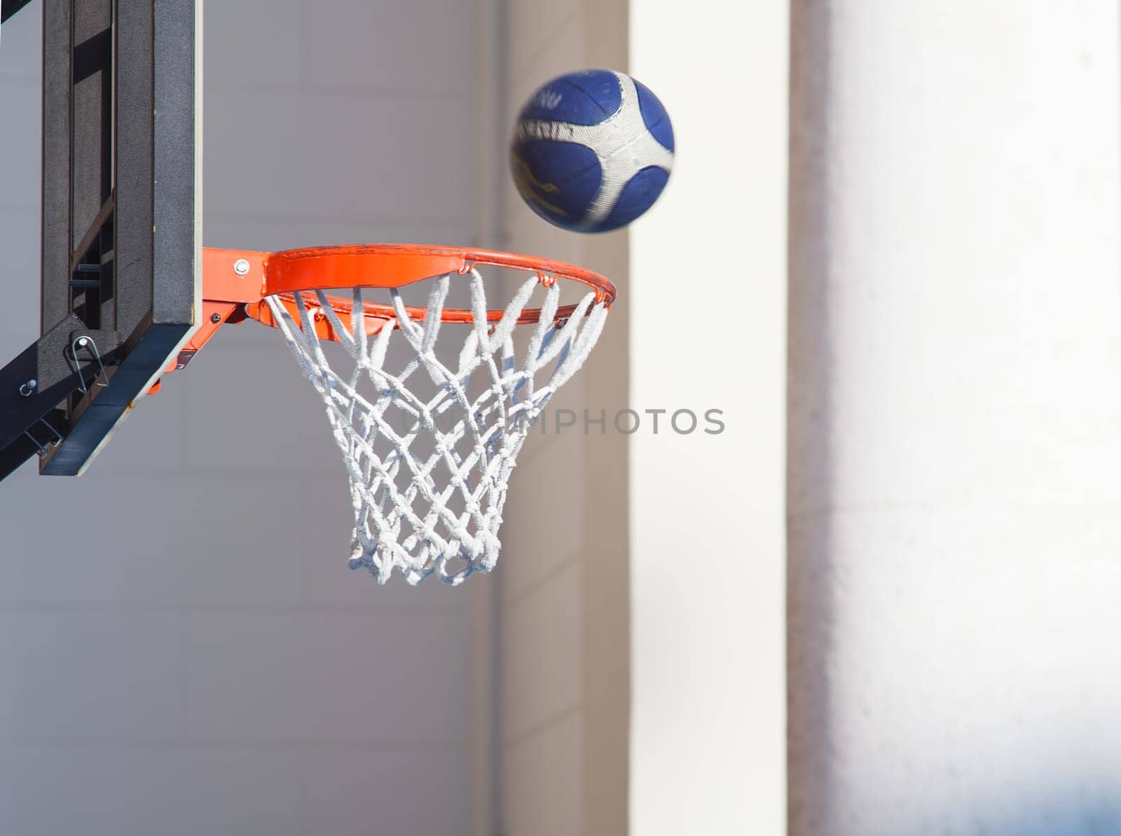 View of basket hoop in Trieste, Italy