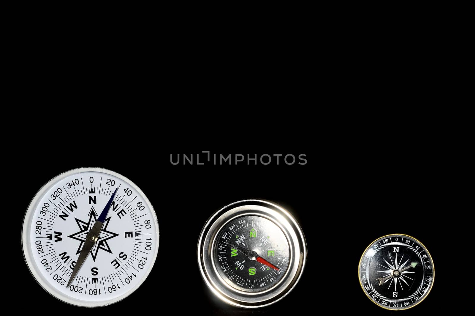 Vintage Orientation Tools on a Black Background