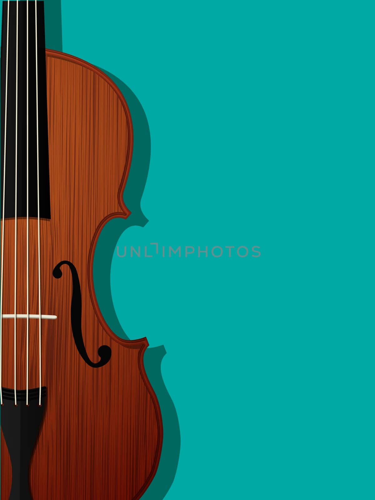 Abstract  music background with violin and copy space