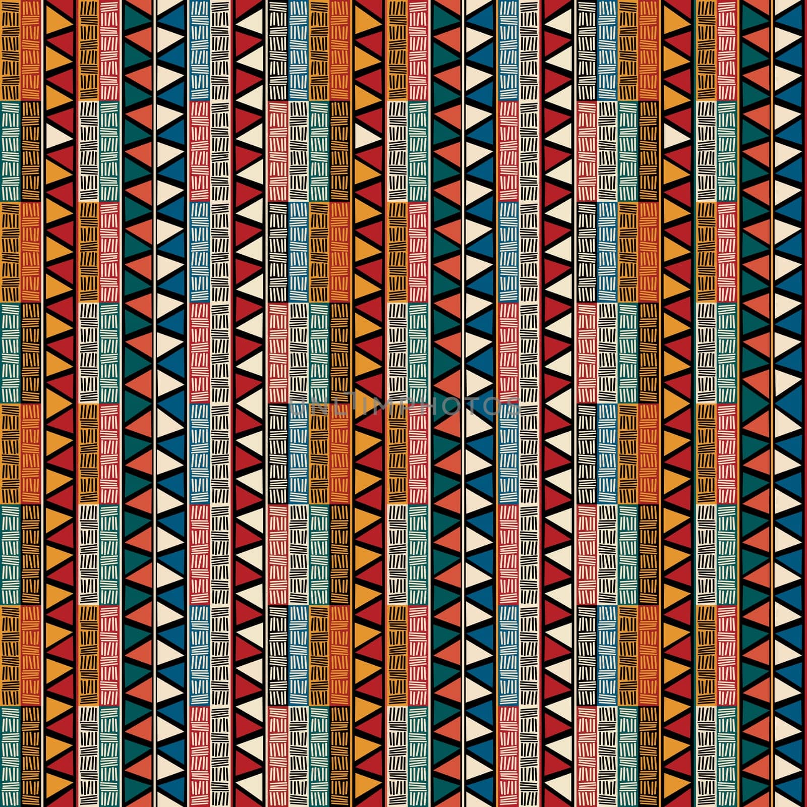 Strip ethnic seamless pattern design