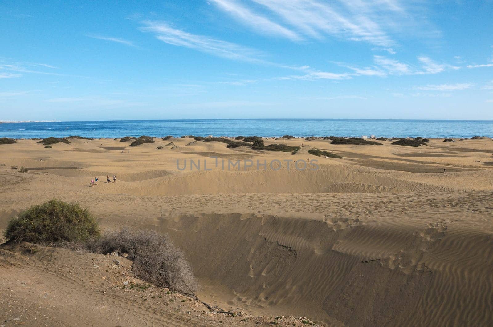 African European Sand Dune Desert Landscape in Gran Canaria Island Spain
