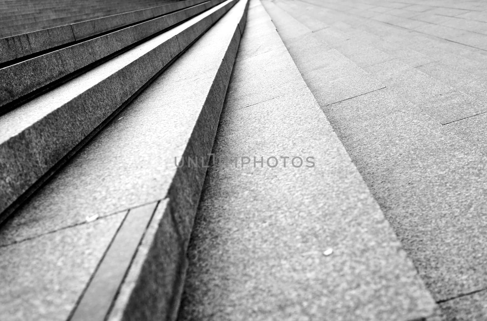 The close-up of a staircase in side profile.