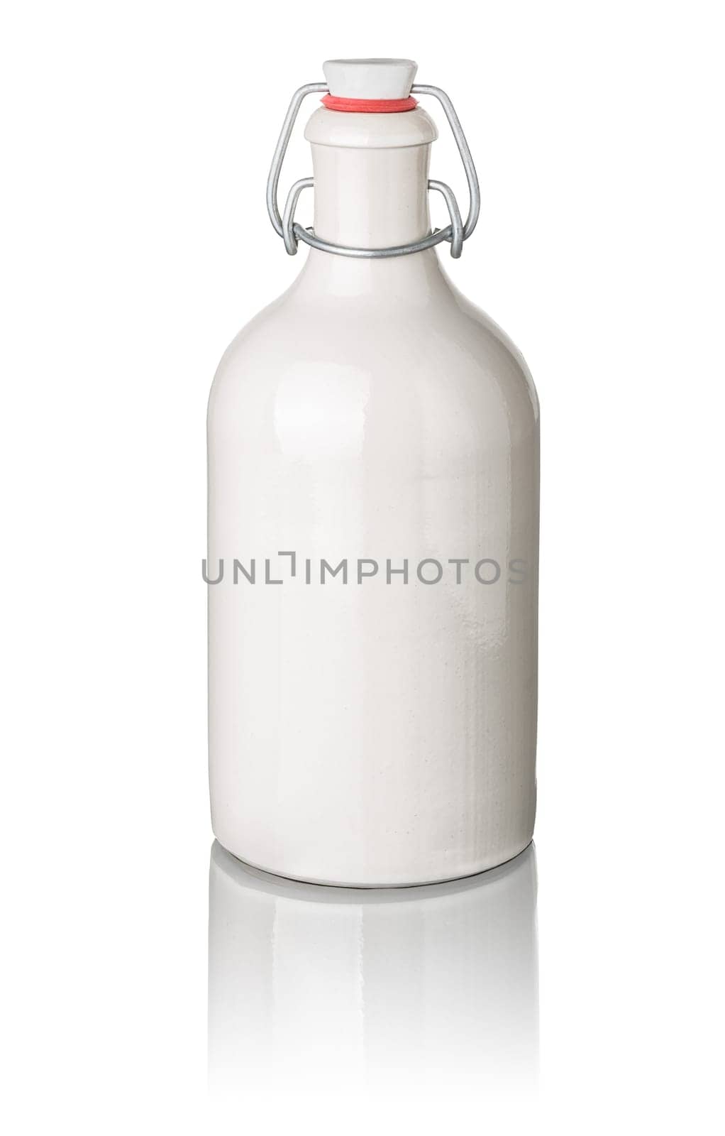 free white stoneware jug with swing top