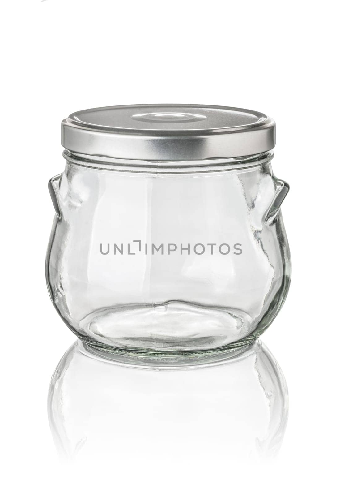 free-standing bulbous jam jar