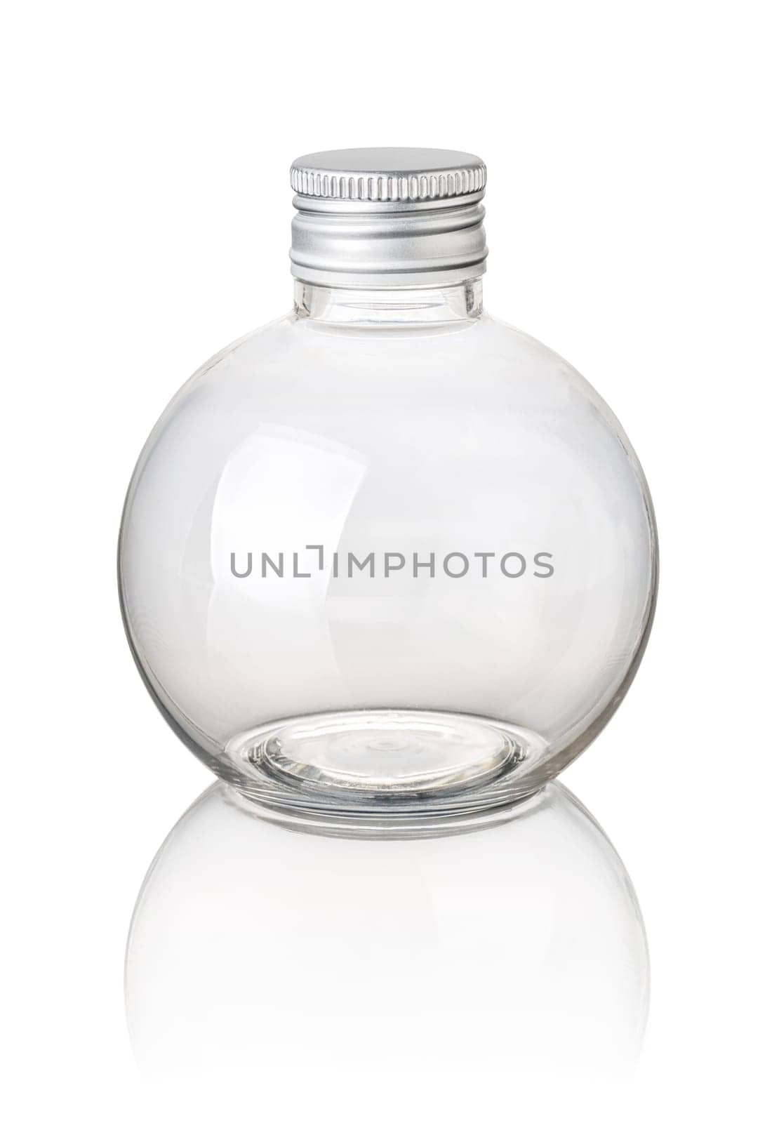 Cropped spherical bottle