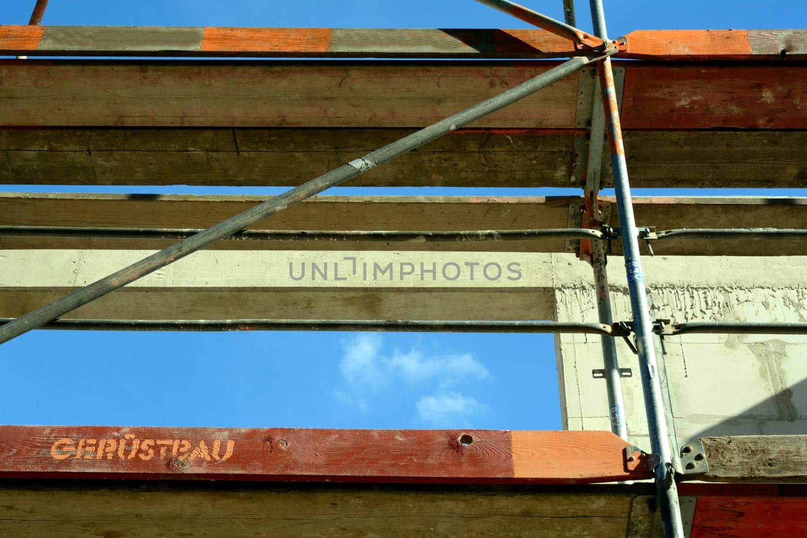 Scaffolding on construction