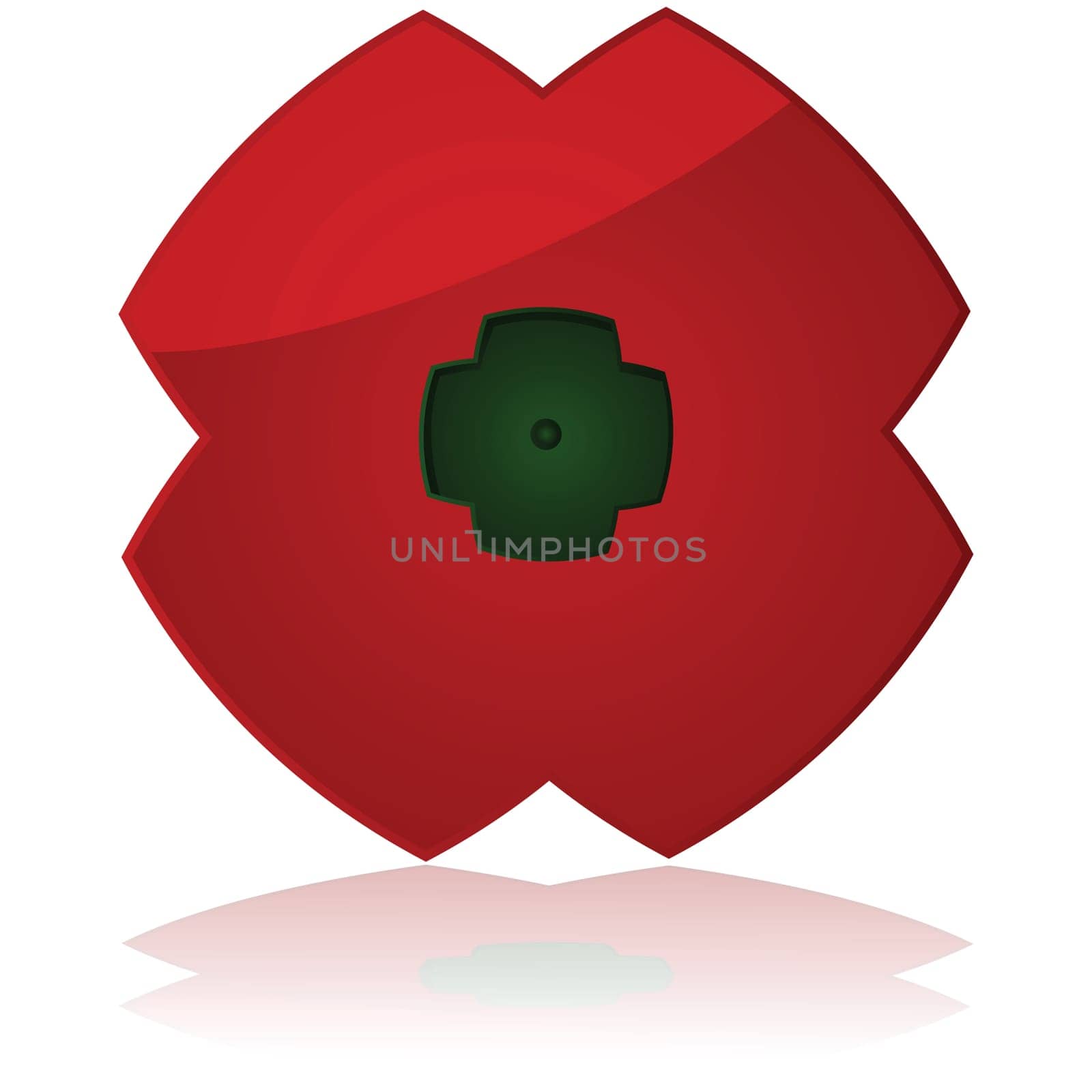 Icon showing a poppy, traditionally used during Remembrance Day