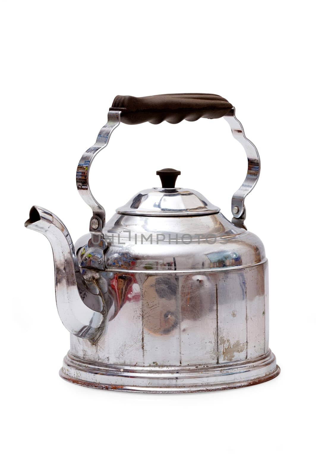Old nostalic kettle insulated on white background