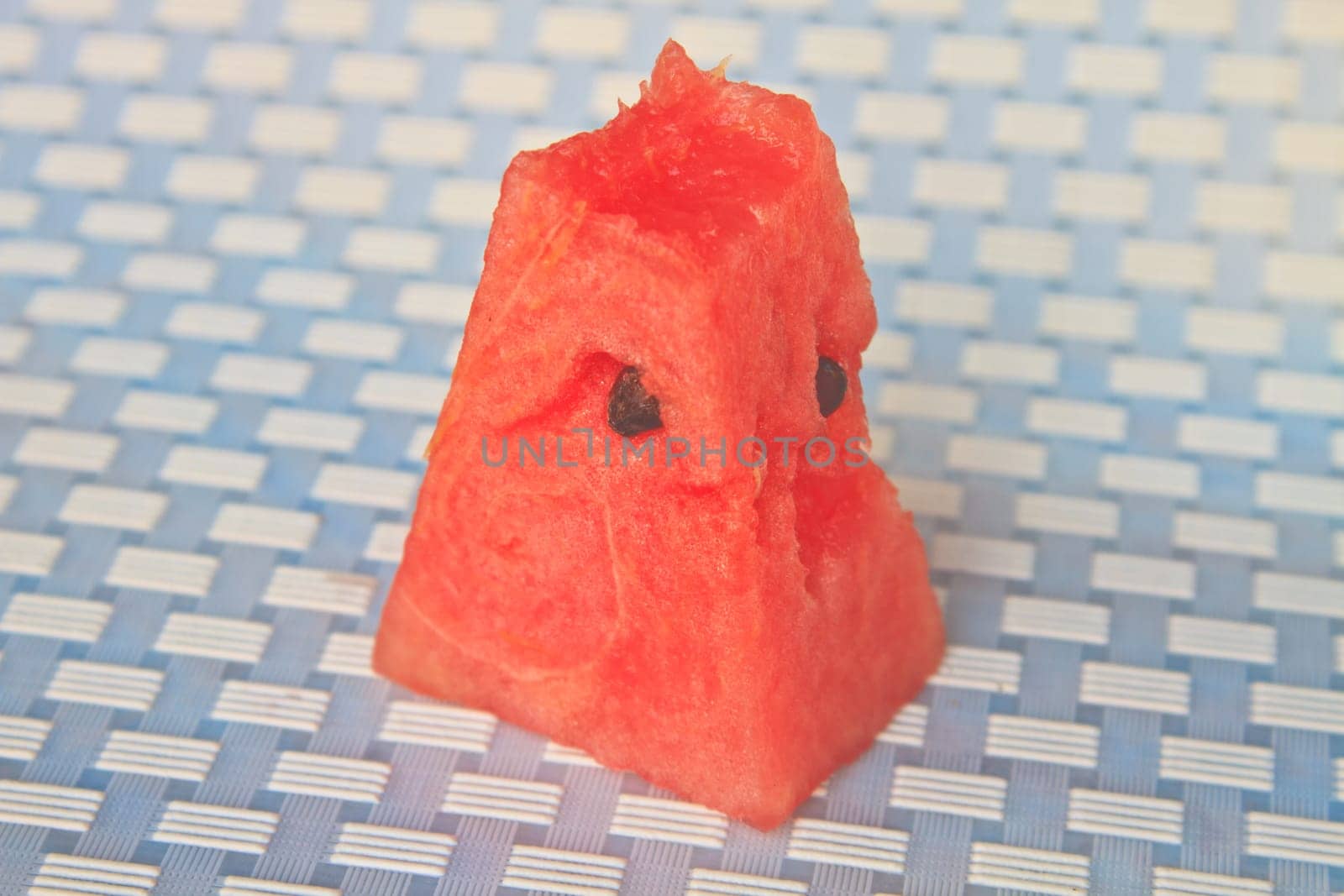 Close up  fresh slices  red watermelon