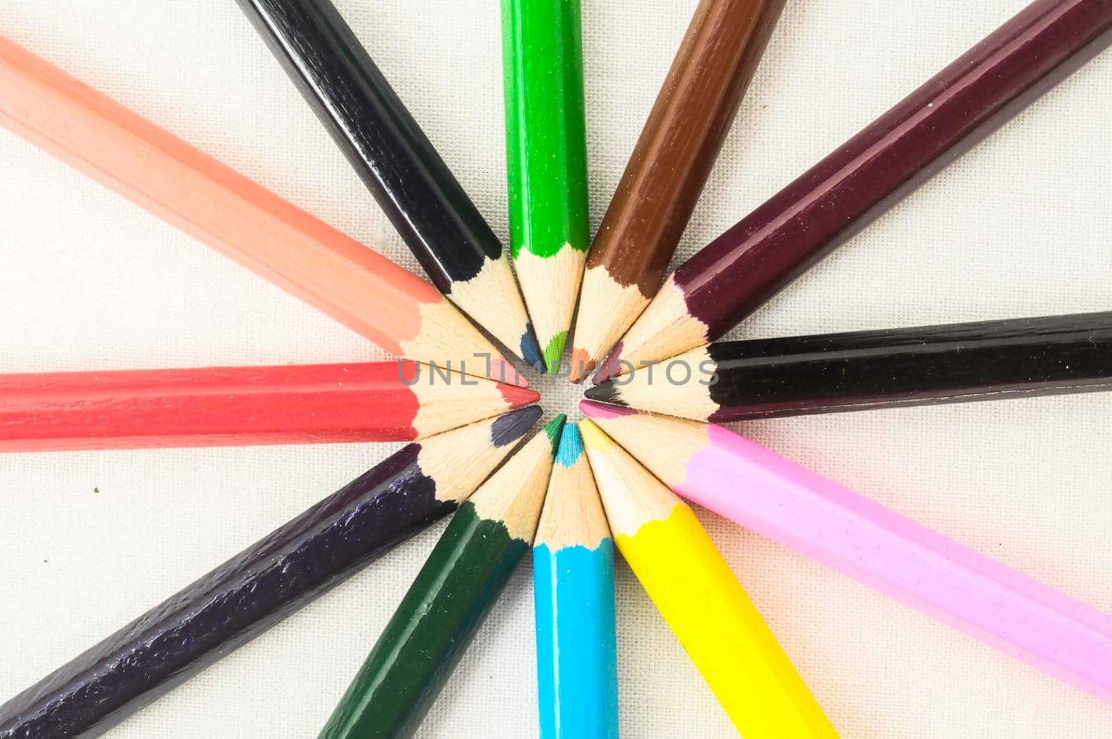 New Pencils Textured Set on a White Background