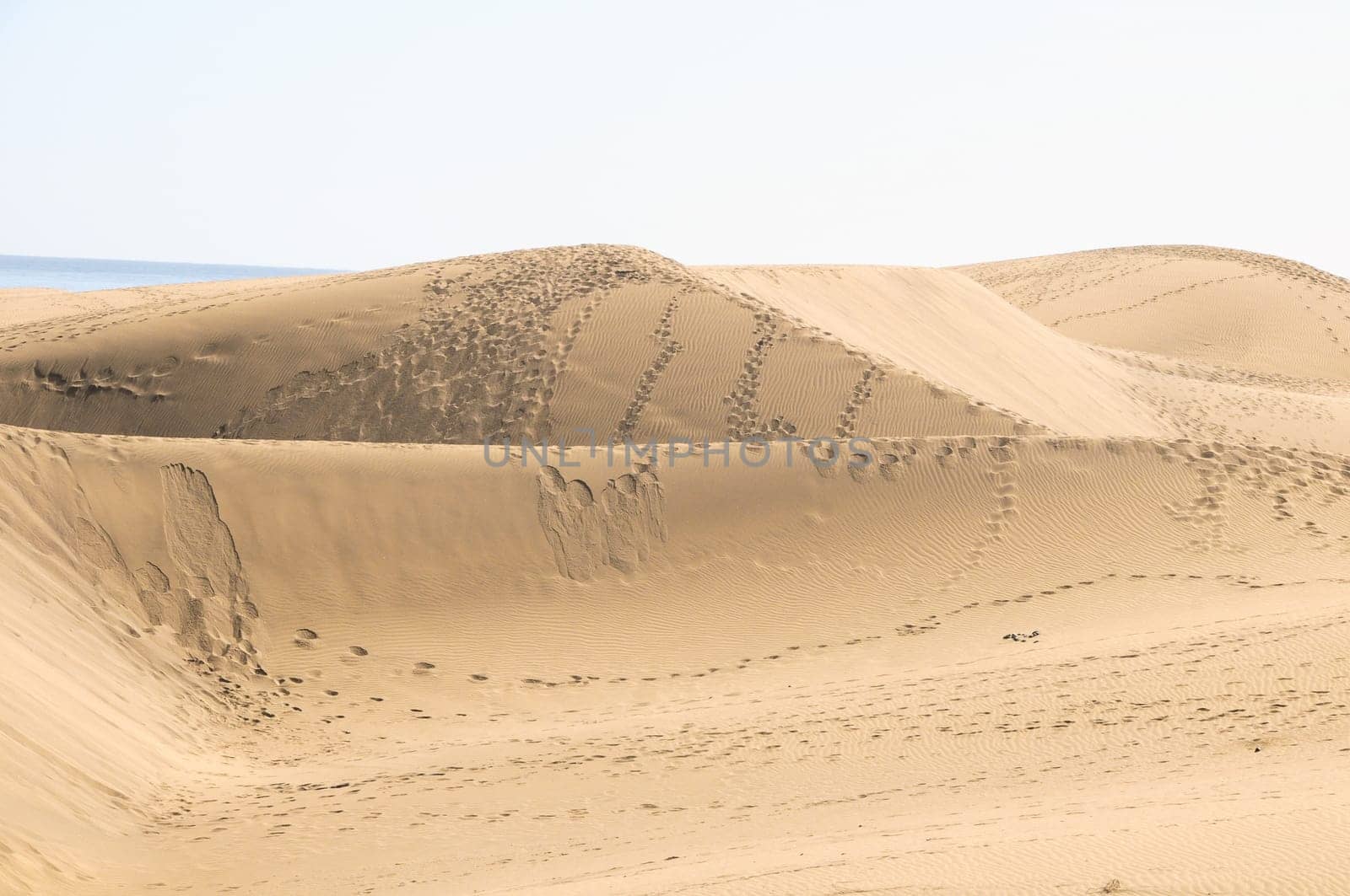 African European Sand Dune Desert Landscape in Gran Canaria Island Spain