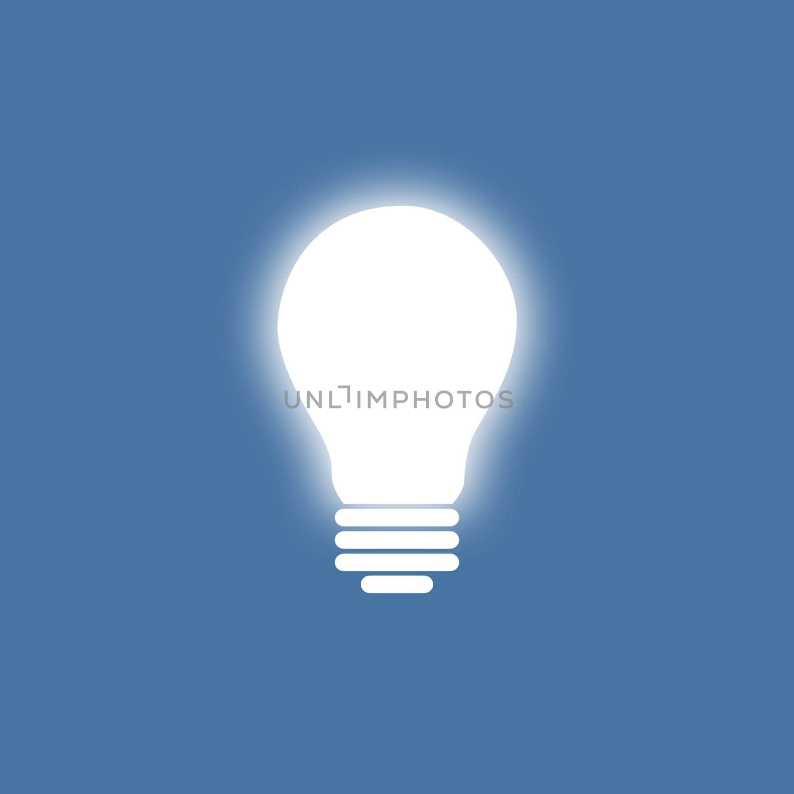 Basic bulb eco lamp simple Flat design.