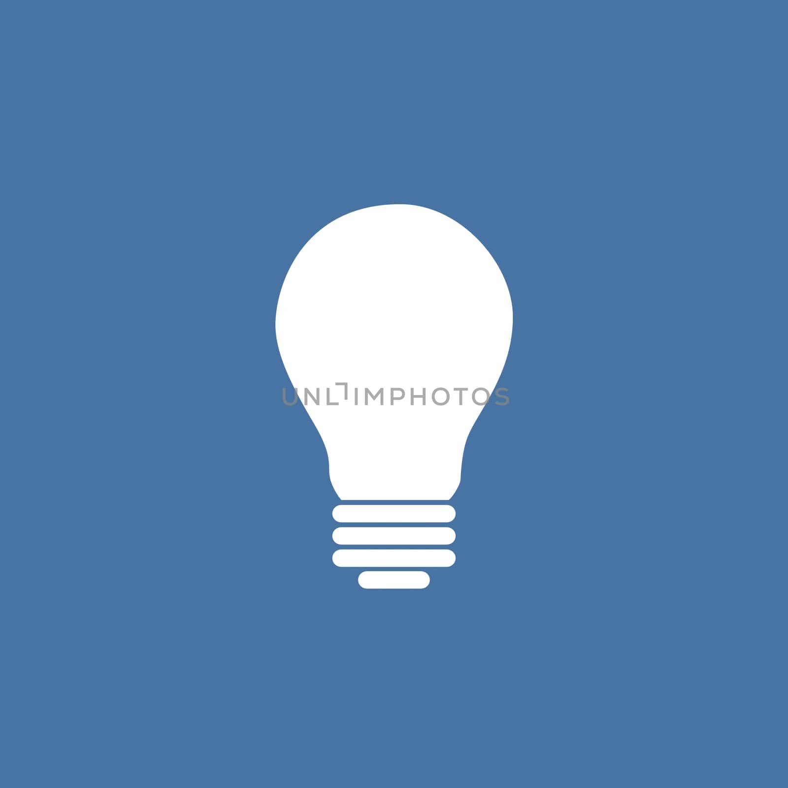Basic bulb eco lamp simple Flat design.