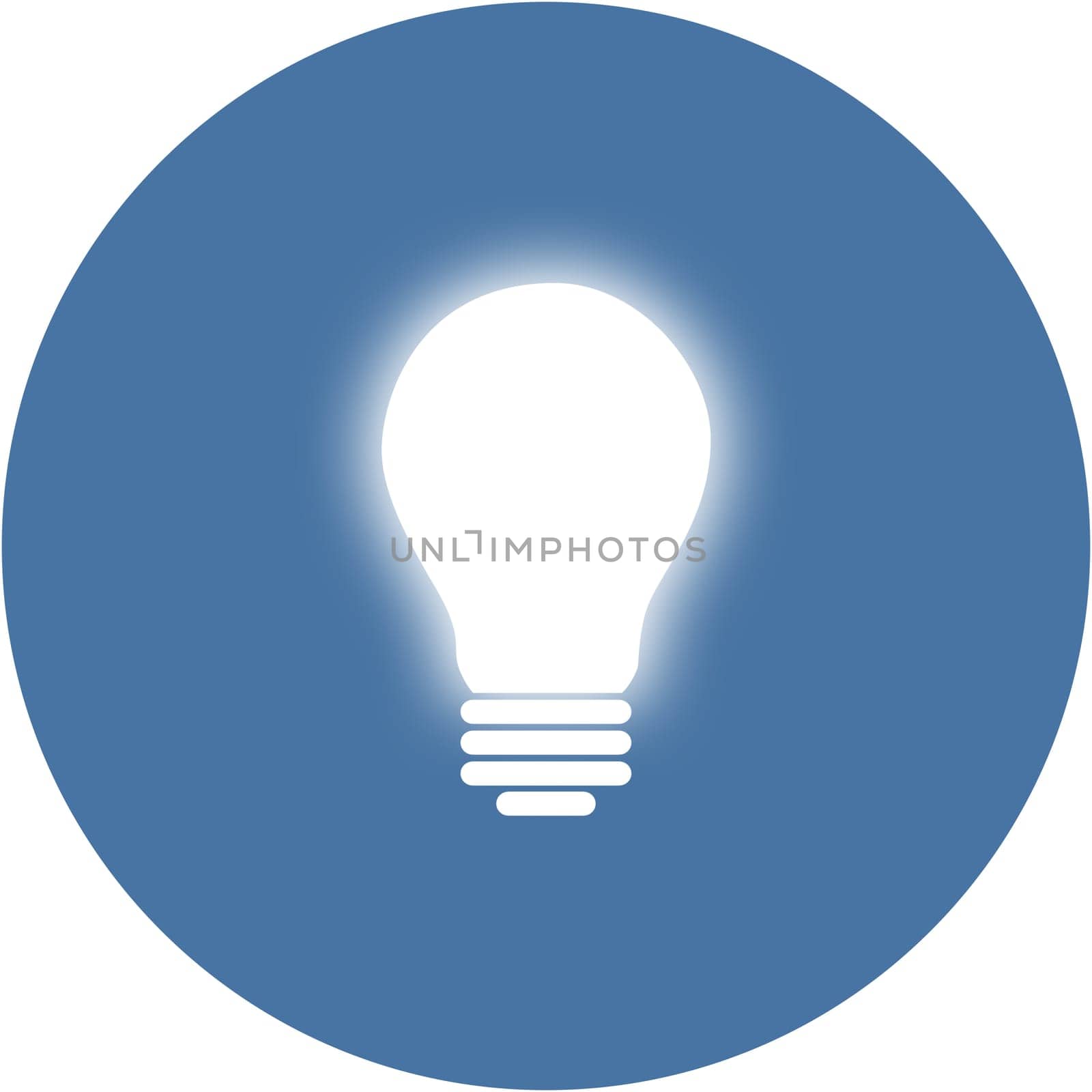 Basic bulb eco lamp simple Flat design.