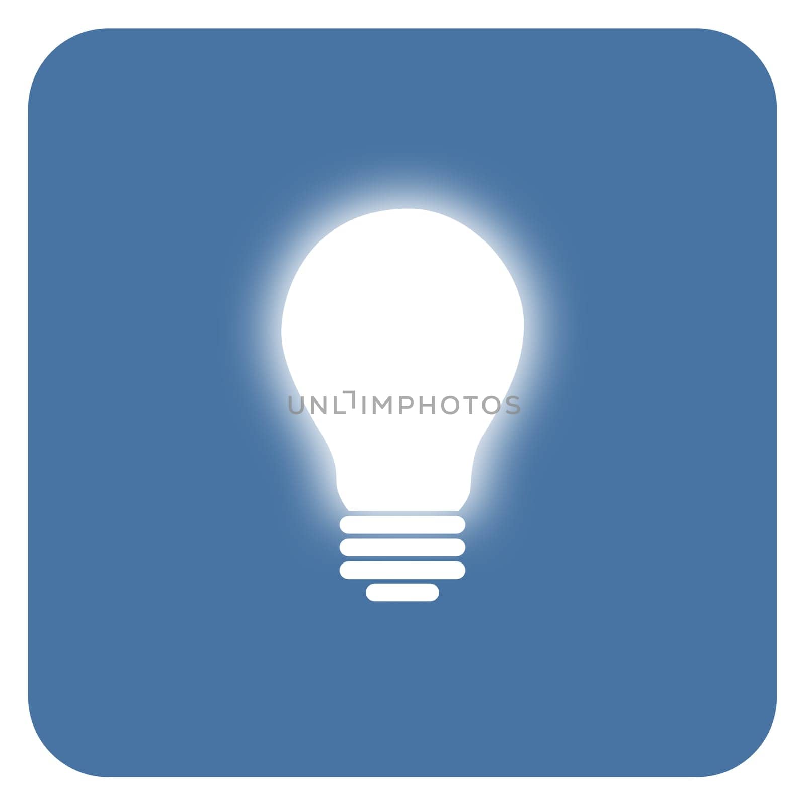 Basic bulb eco lamp simple Flat design.