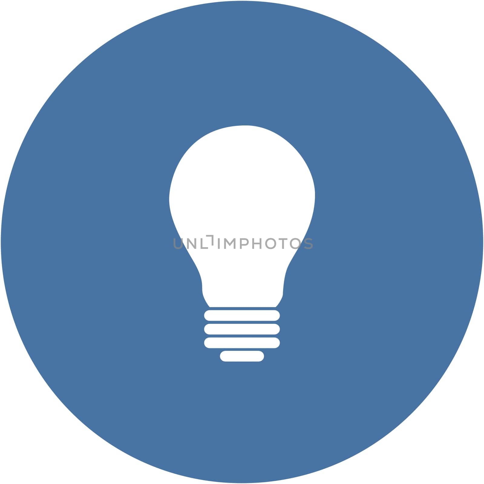 Basic bulb eco lamp simple Flat design.