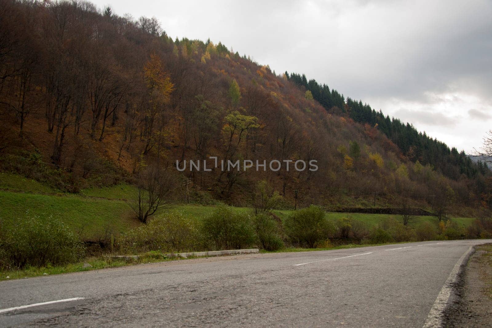 The road to the house in the mountains