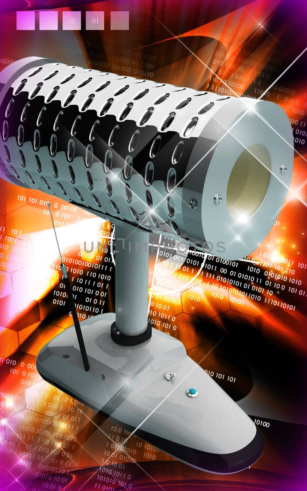 Dental implant	Digital illustration of Dental implant in colour background
