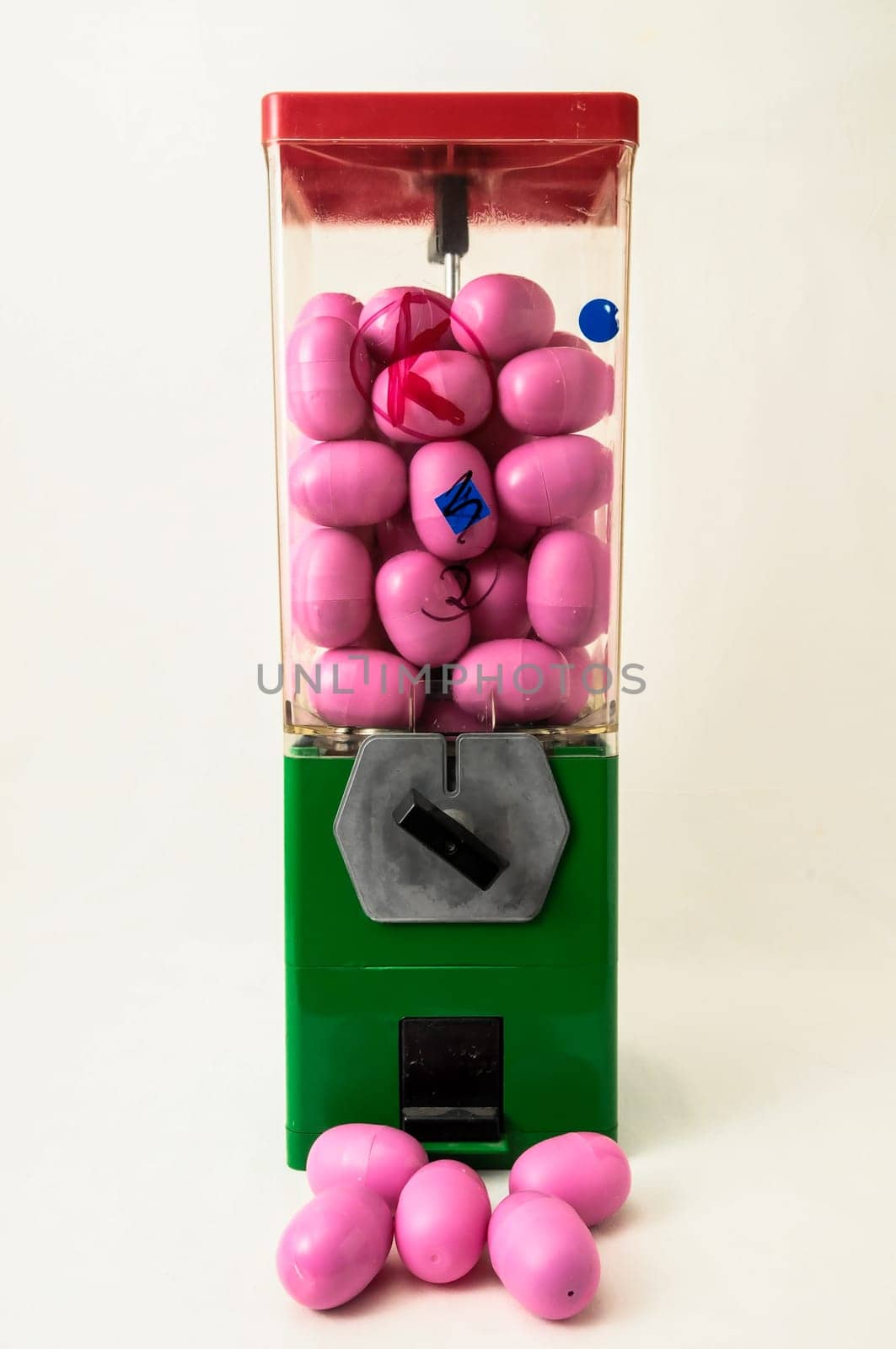 Vintage Eggs Slot Machine on White Background