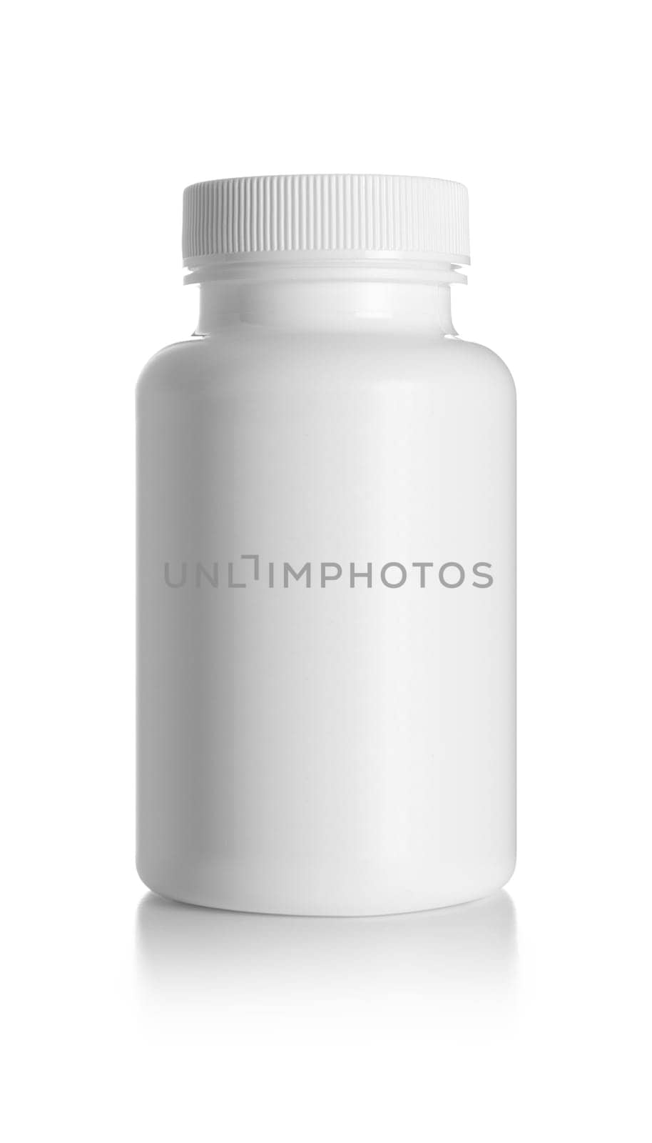 Blank medicine bottle isolated on white background, (clipping work path included).