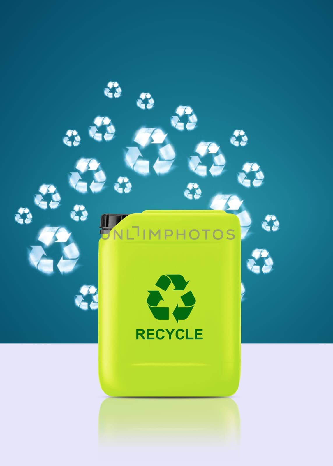Green Gallon of bio fuel, environment conceptual design.