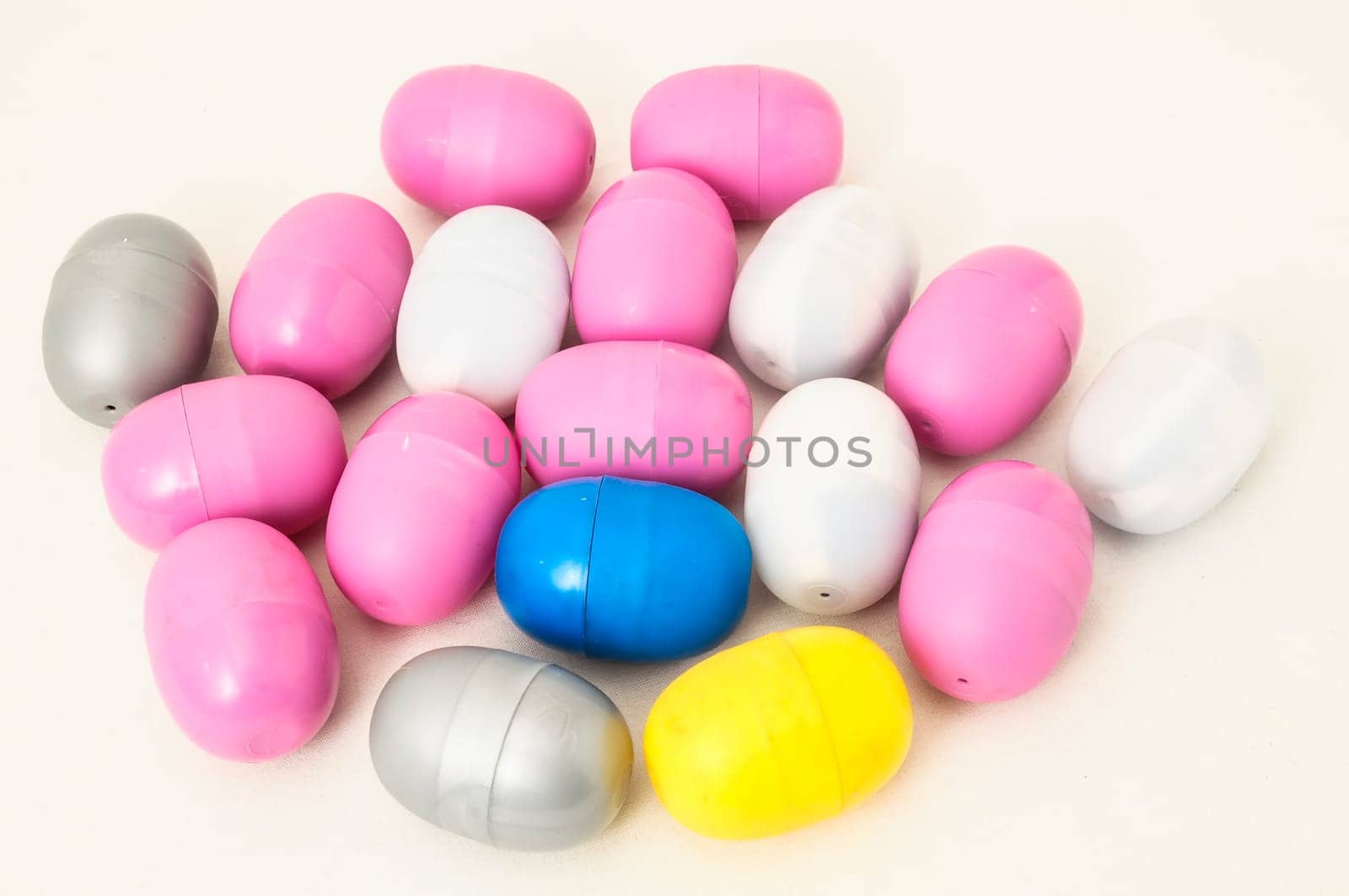 Eggs of a Slot Machine on White Background