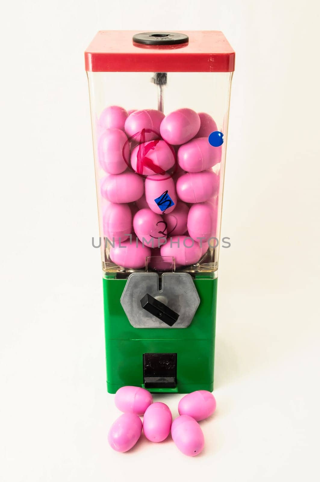 Vintage Eggs Slot Machine on White Background
