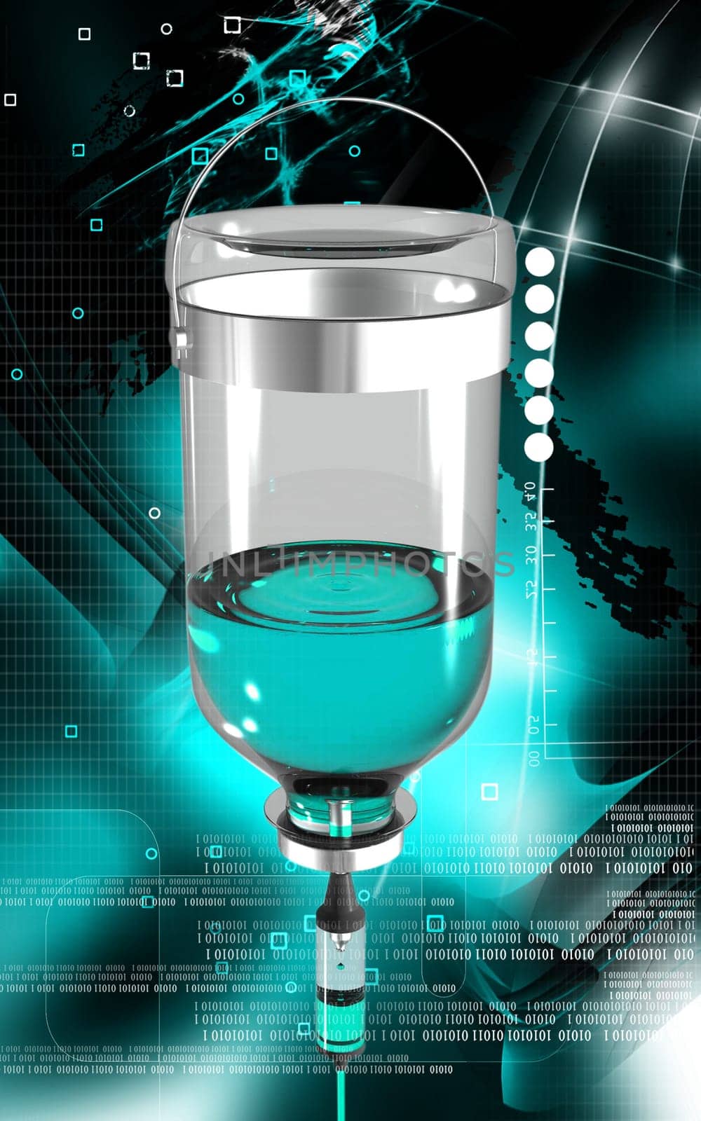 Digital illustration of drip in colour background