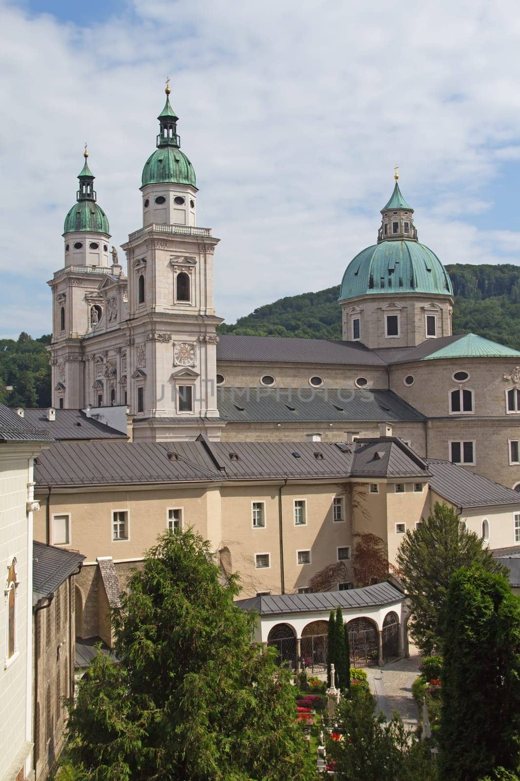 Side view of the Salzburg Cathedral (Austria, Central Europe)