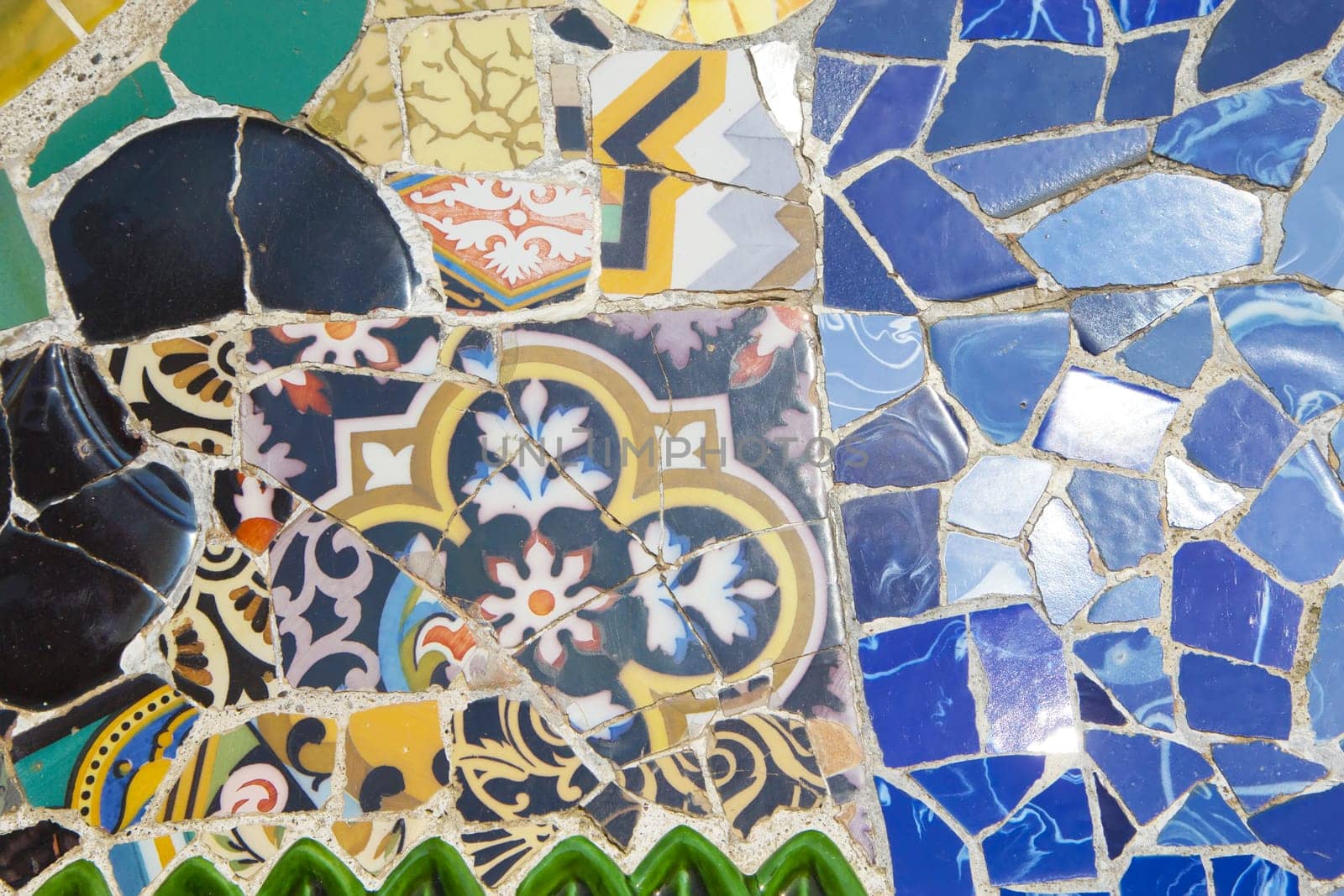Tile mosaic wall in Barcelona (Catalunya, Spain)