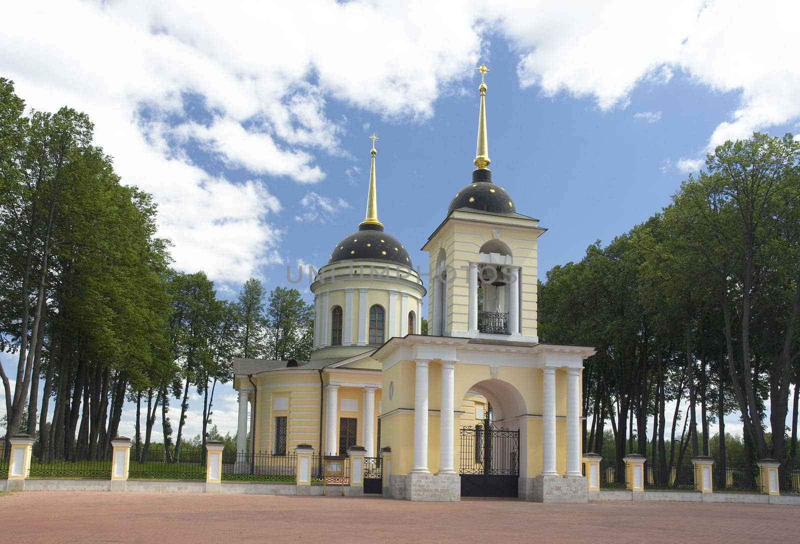 Temple of the Nativity of the Theotokos in Talezh village. Moscow region, Russia