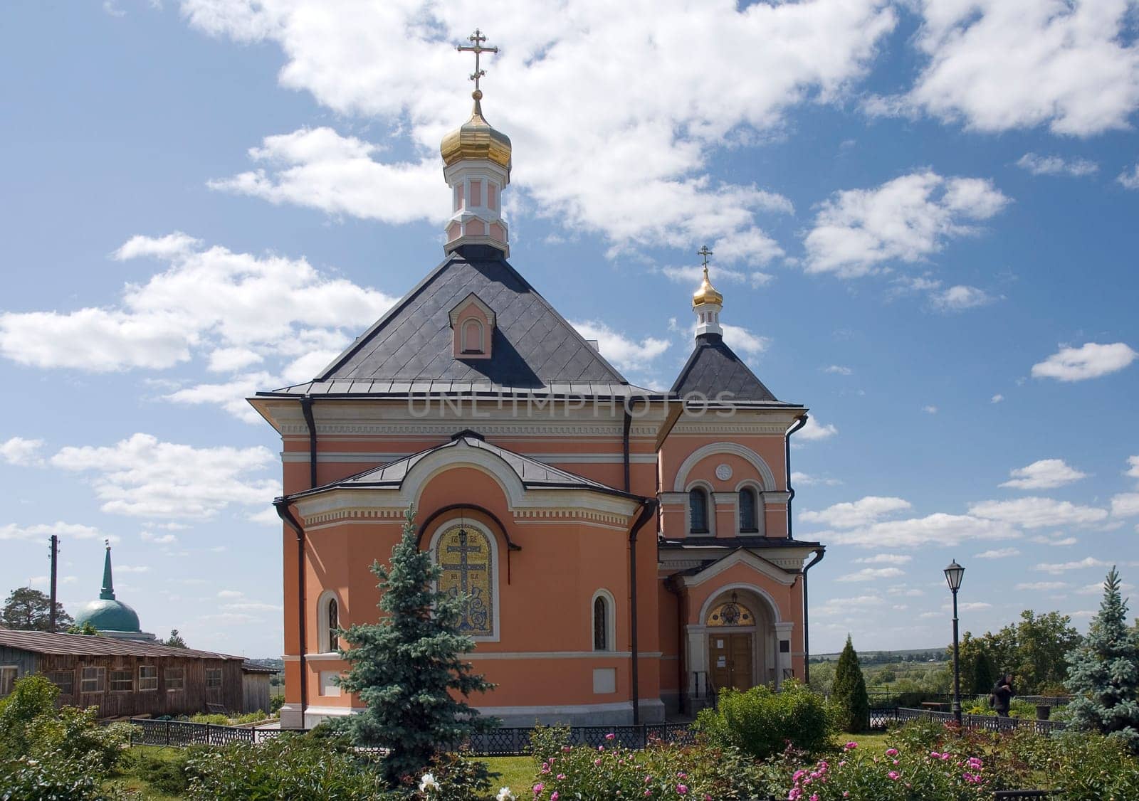 The temple in honor of Lord's Transformation in Optina Hermitage near Kozelsk city. Russia