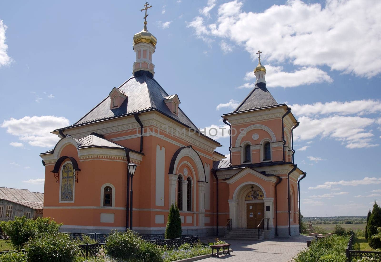 The temple in honor of Lord's Transformation in Optina Hermitage near Kozelsk city. Russia