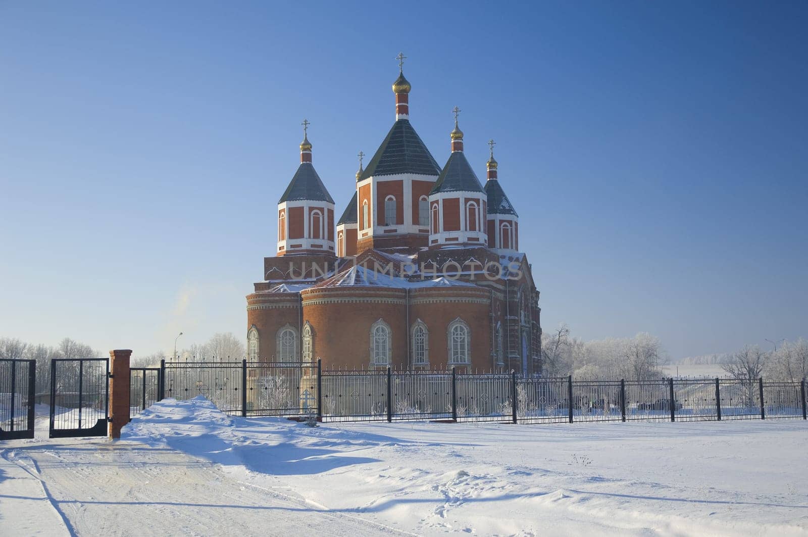 Cathedral of the Icon of the Mother of God Iversky in the Uspensko-Iversky monastery in Borschevoe, Russia