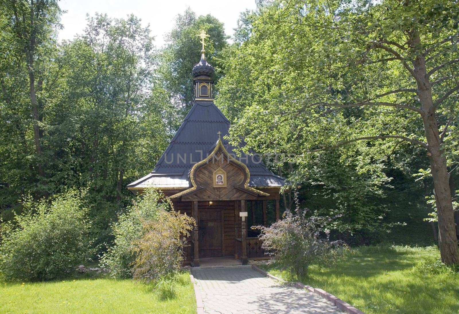 Font in the David`s sacred source in Talezh village. Moscow region, Russia