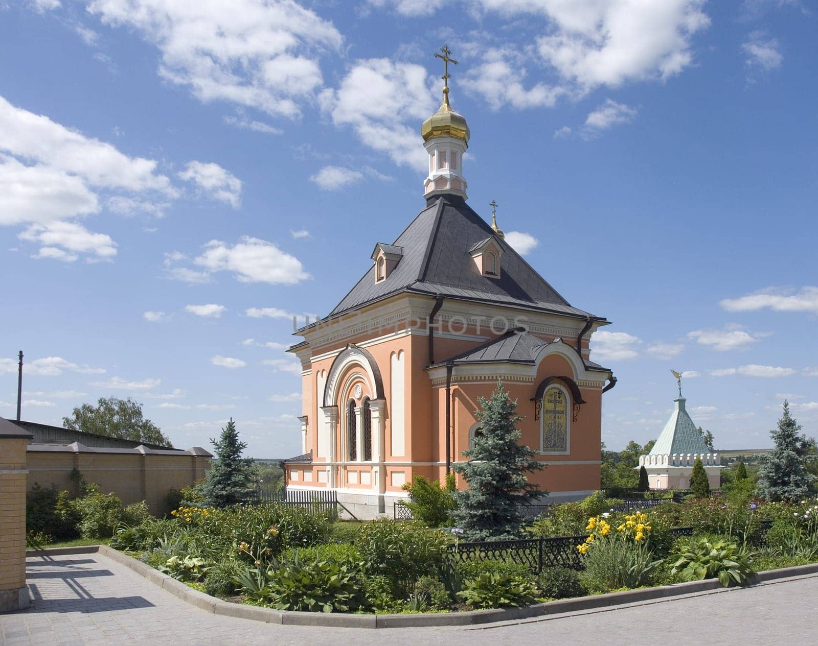 The temple in honor of Lord's Transformation in Optina Hermitage near Kozelsk city. Russia